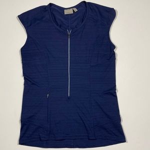 Athleta fitness top with center 3/4 zipper